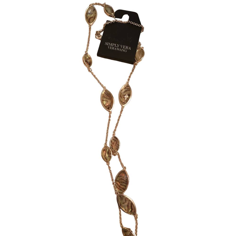 NWT Simply Vera Wang Oval Shaped Stones Necklace